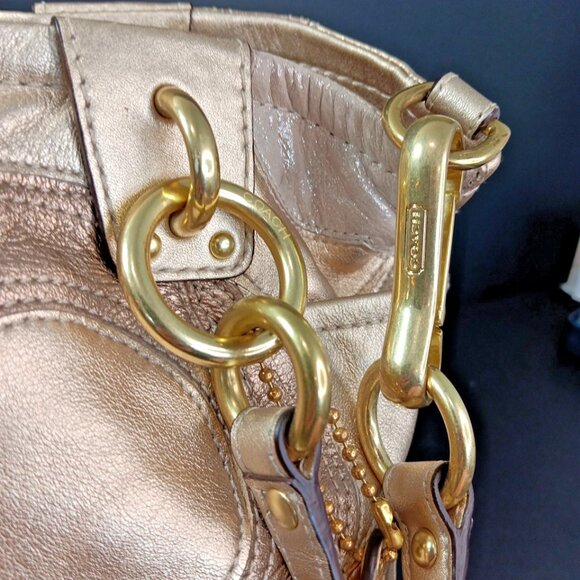 Authenticated Coach Purse Handbag Shoulder M0993-14833 Inlaid Art 09 Vintage CN - Picture 9 of 16